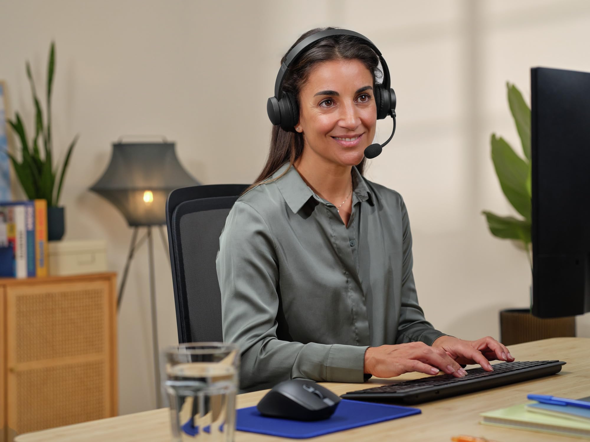 Trust Roha II Cuffie Wireless Bluetooth con Microfono ENC Antirumore, Nero | On Ear, 85% di Plastica Riciclata, Auricolari Ricaricabile per Lavoro Casa e Ufficio Teams Zoom