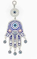 Vista 12 de LUCKBOOSTIUM Door Charm Evil Eye Keychain for Protection - Evil Eye Car Hanging Ornament and Rear View Mirror Accessories Azul