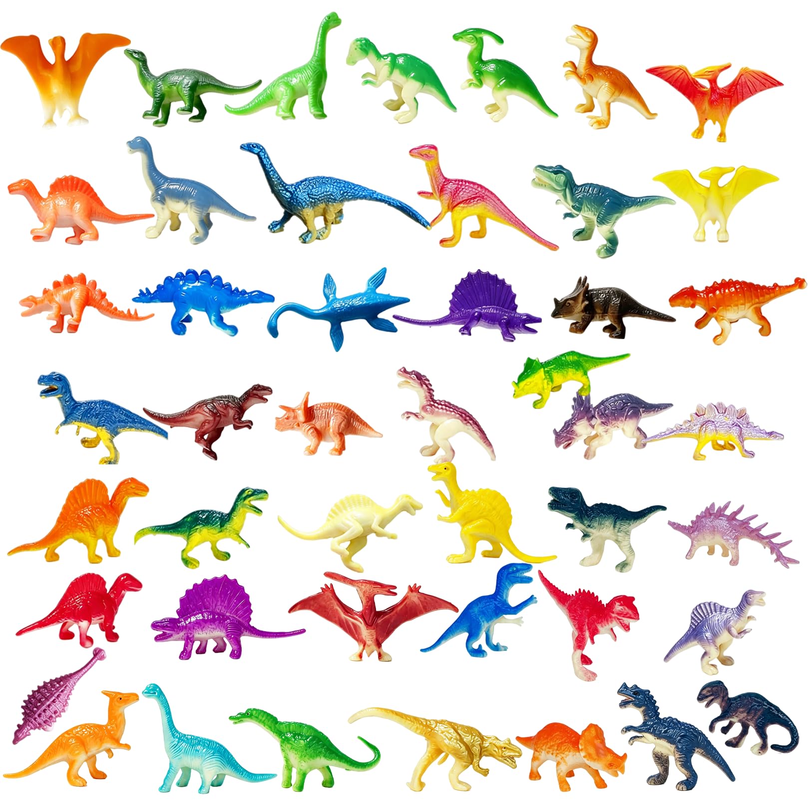 32 Pcs Mini Dinosaur Figures,Dinosaur Cake Toppers Dinosaurs Toys for Boys