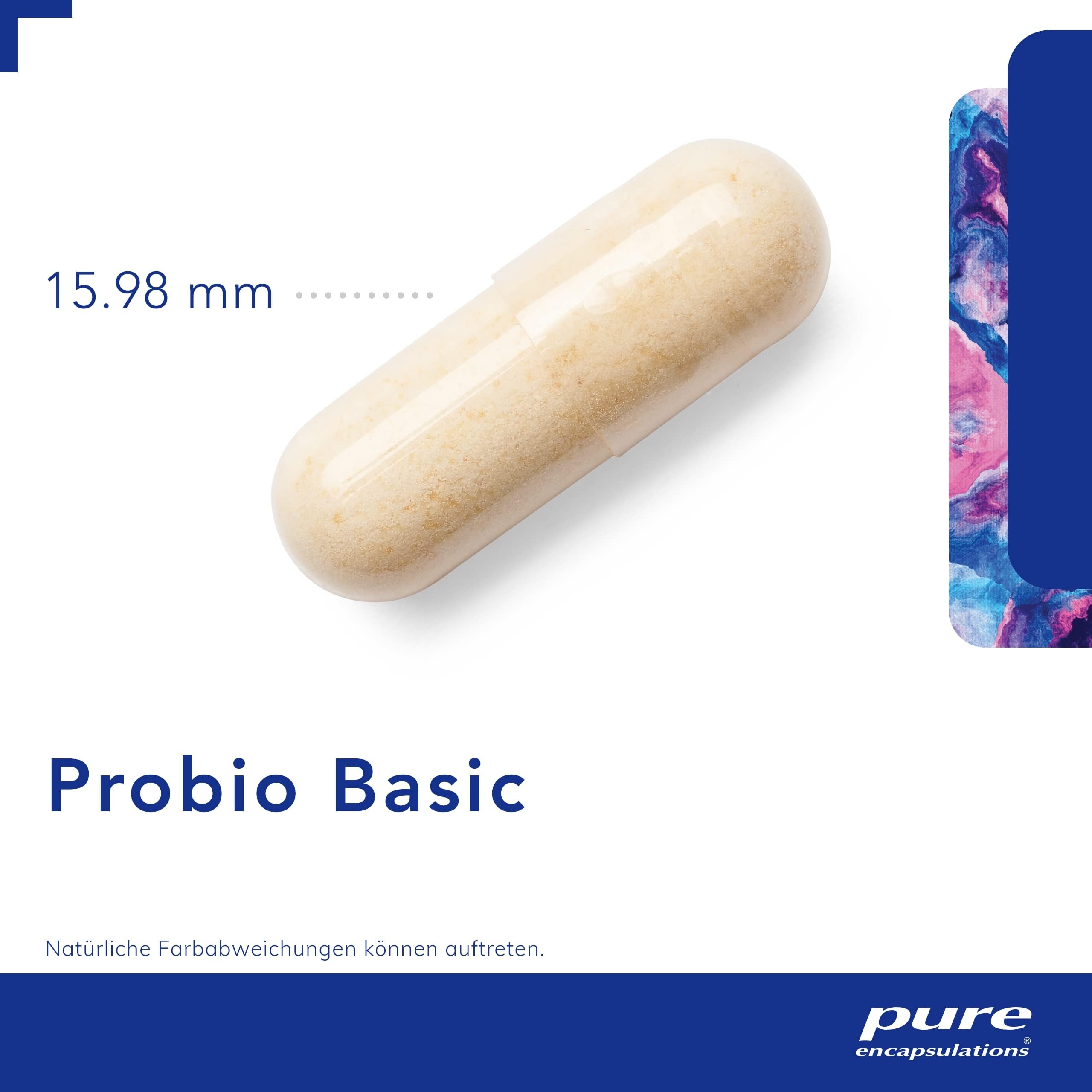 Pure Encapsulations - Probio Basic - Bifidobakterien und Lactobazillen - Sechs Bakterienstämme, 20 Mrd. CFU - Säureresistent, Gluten- und Laktosefrei - 60 Kapseln