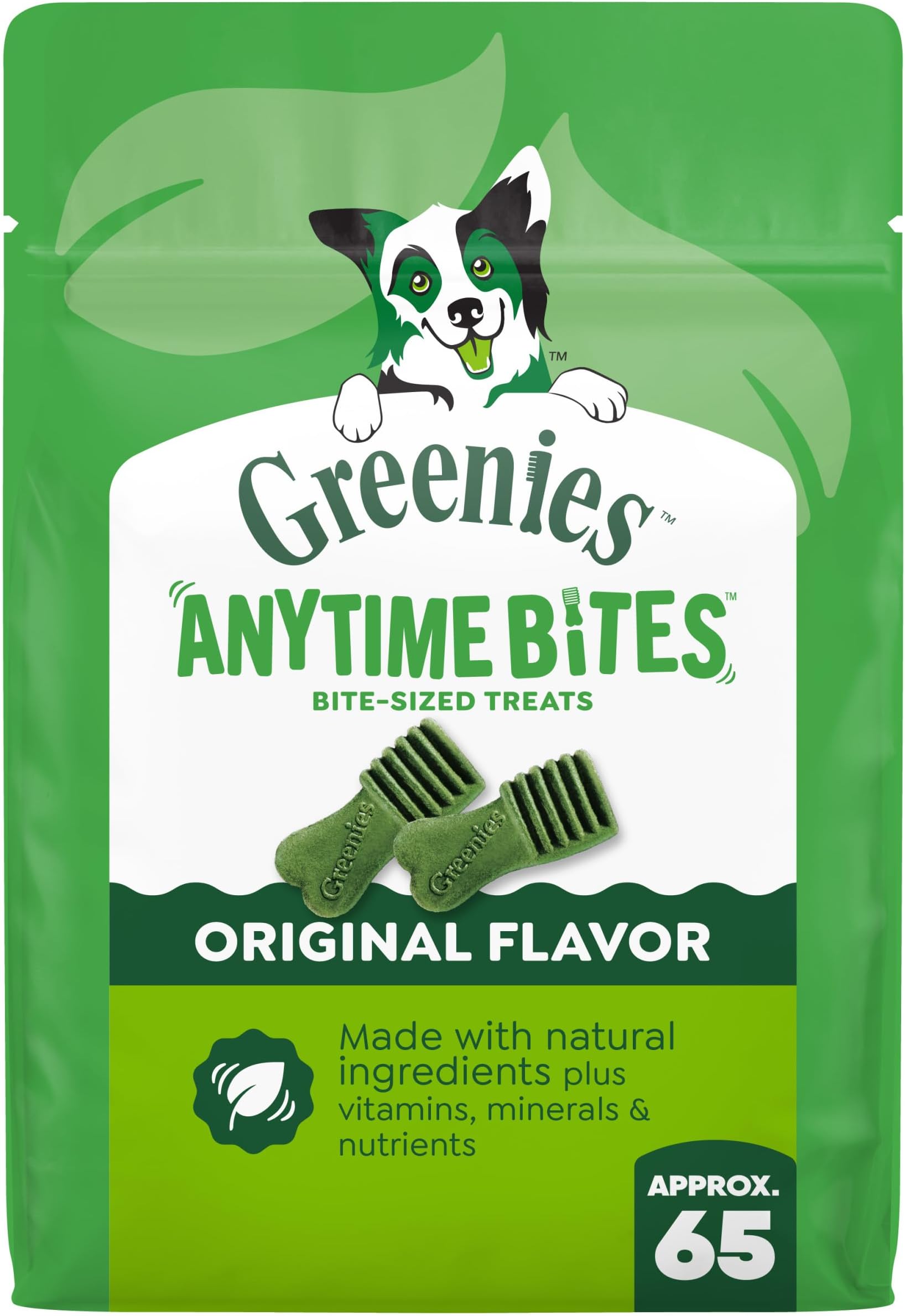 Greenies Anytime Bites Dog Treats, Original Flavor, Dog Training Treats, 10.3 oz. Bag
