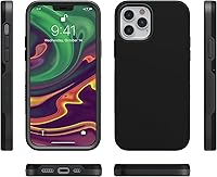 Vista 9 de Casely Funda para iPhone 12/12 Pro Compatible con MagSafe Funda negra sobre negra para teléfono