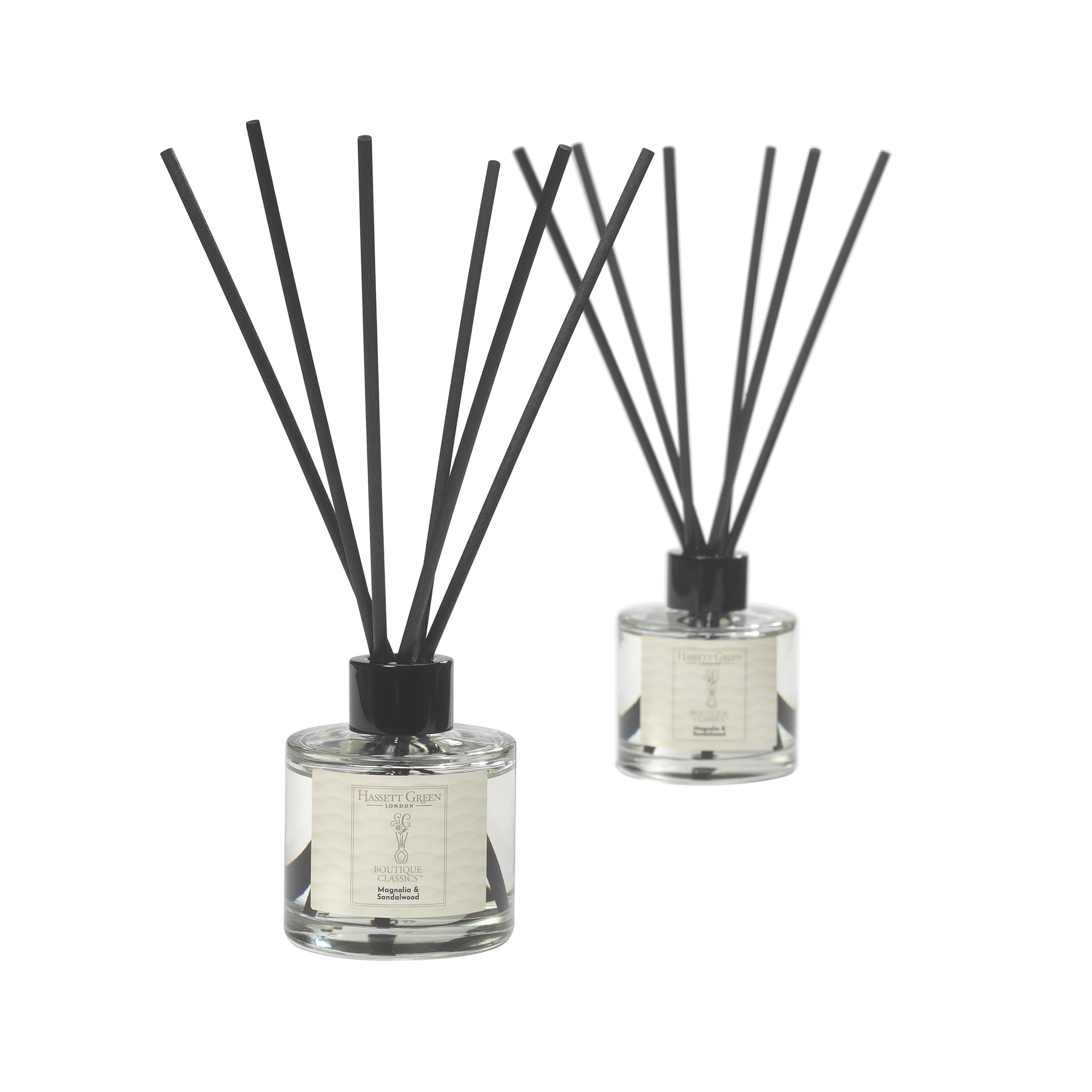 Hassett Green London Green Hassett London Boutique Classics Magnolia & Sandalwood - Reed Diffuser Duo Set - 2 X 125Ml - Reduced Packaging
