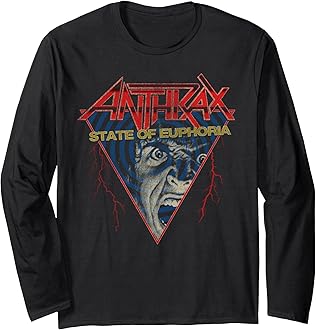 ANTHRAX AMONG THE LIVING 長袖・ロングスリーブTシャツ Amazon.com: Anthrax Official: Long Sleeve T-Shirts