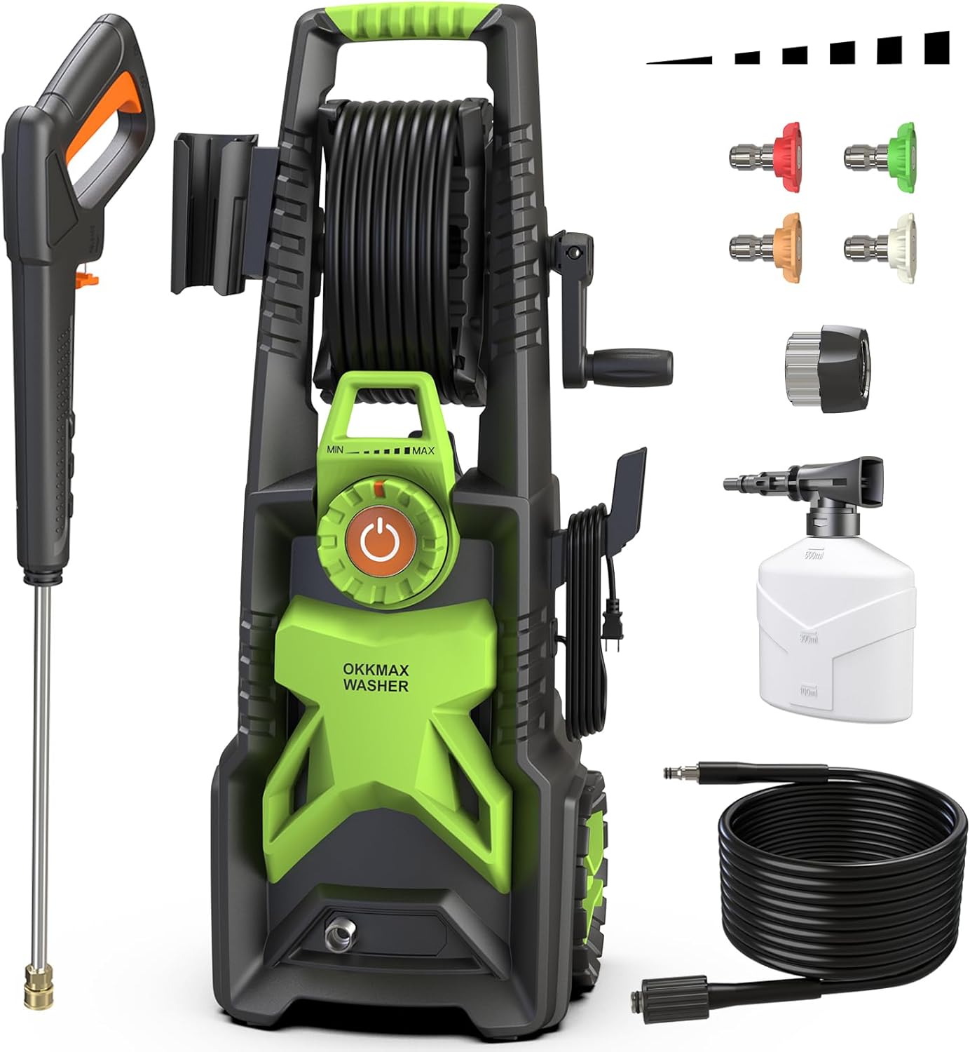 High Pressure Washer with 4 Different Pressure Tips