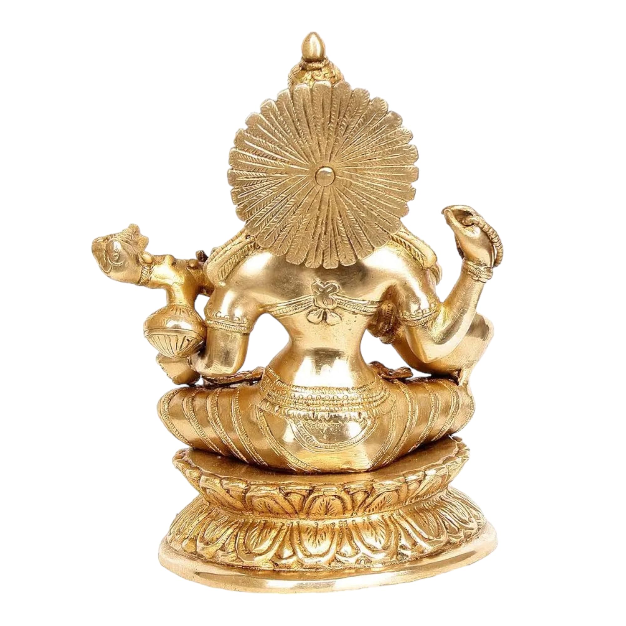 Brass Shree Maa Saraswati Idol - 4 Inch -2