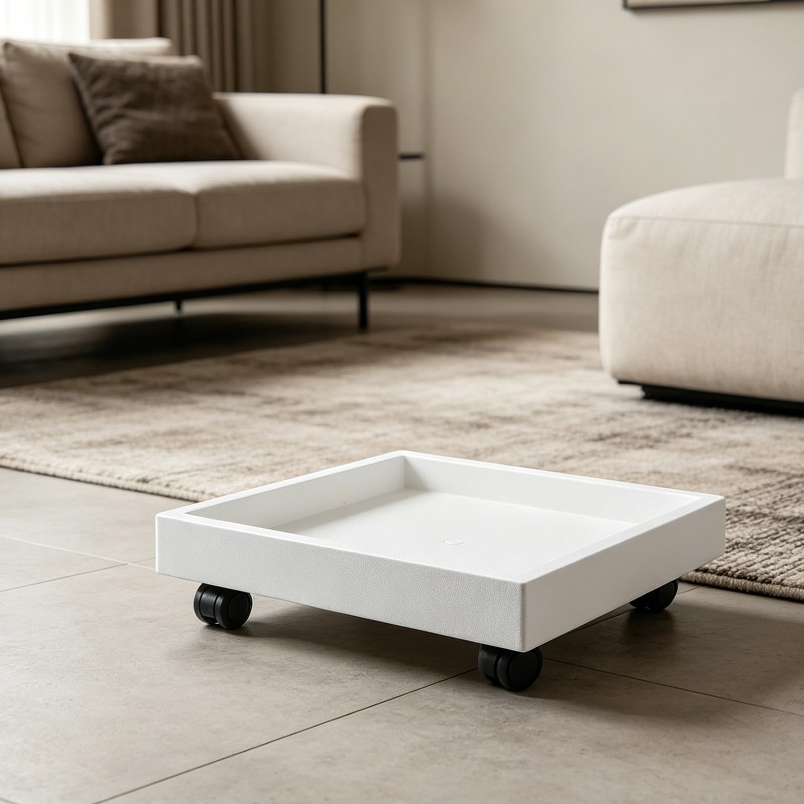 Uonlytech Bandeja de Goteo para deshumidificador, Base Universal móvil con Ruedas giratorias, Borde Elevado, 1 Pieza, Soporte para Puertas de baño, Capacidad de Carga de 100 kg