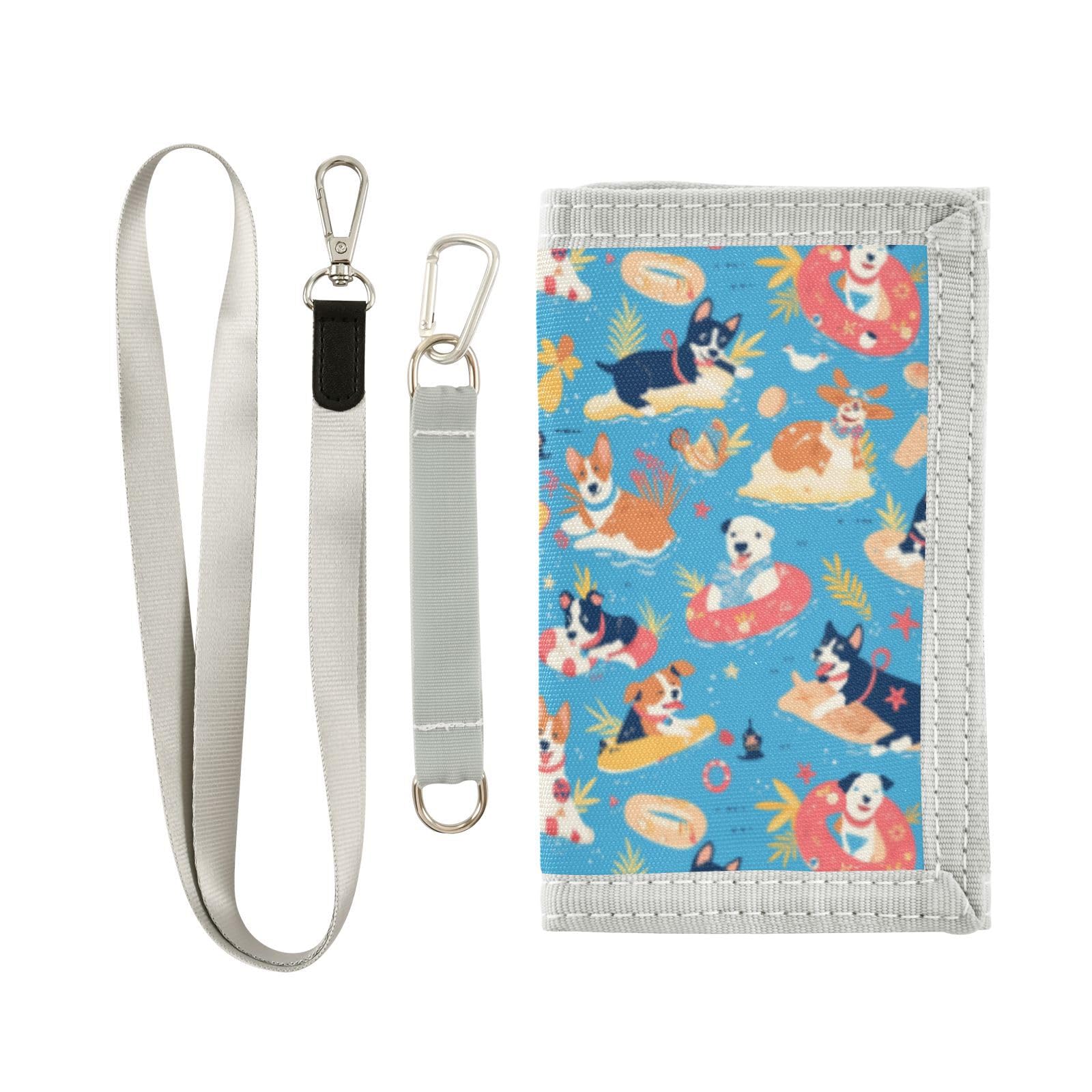 Wusikd Funny Dogs Kids Wallet for Boys Girls Animals Toddler Trifold Wallet Novelty Wallet for Teens Women Men