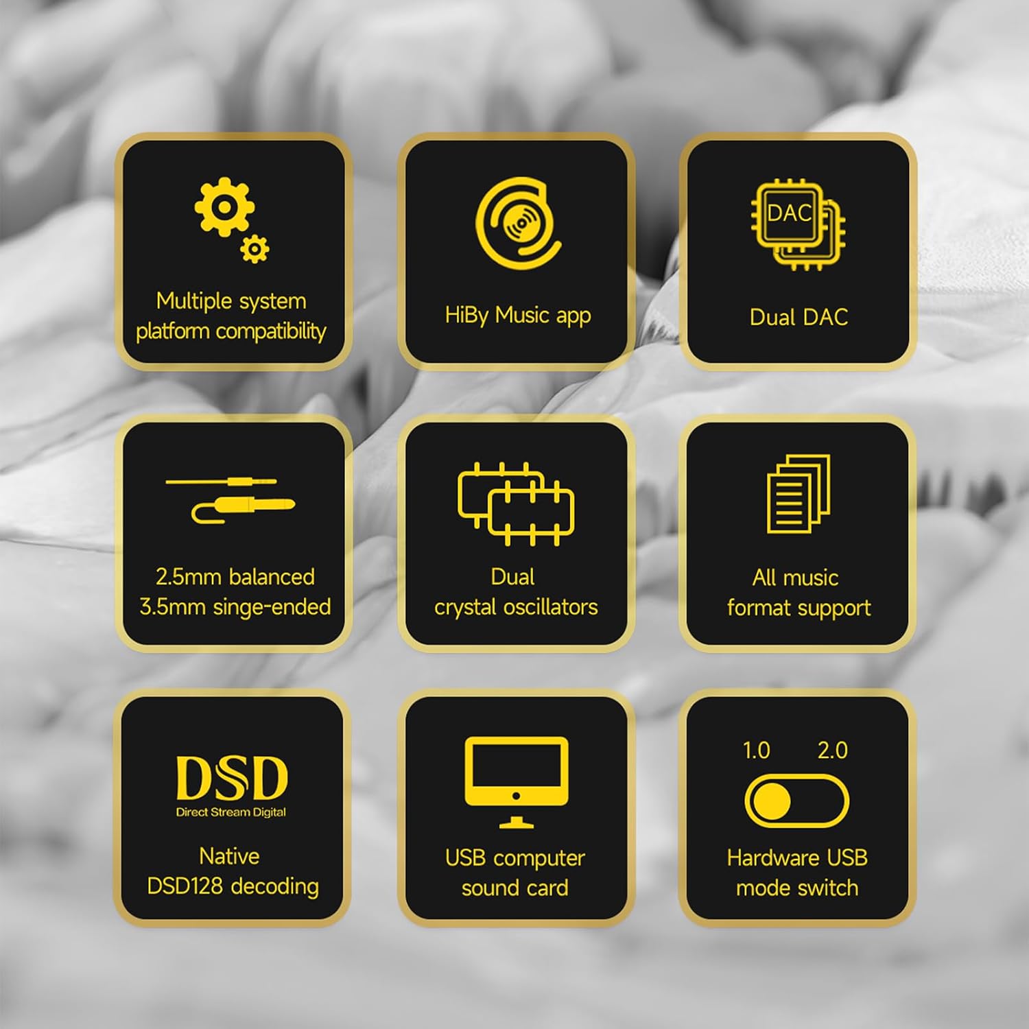 HiBy FD1 Key Features Grid