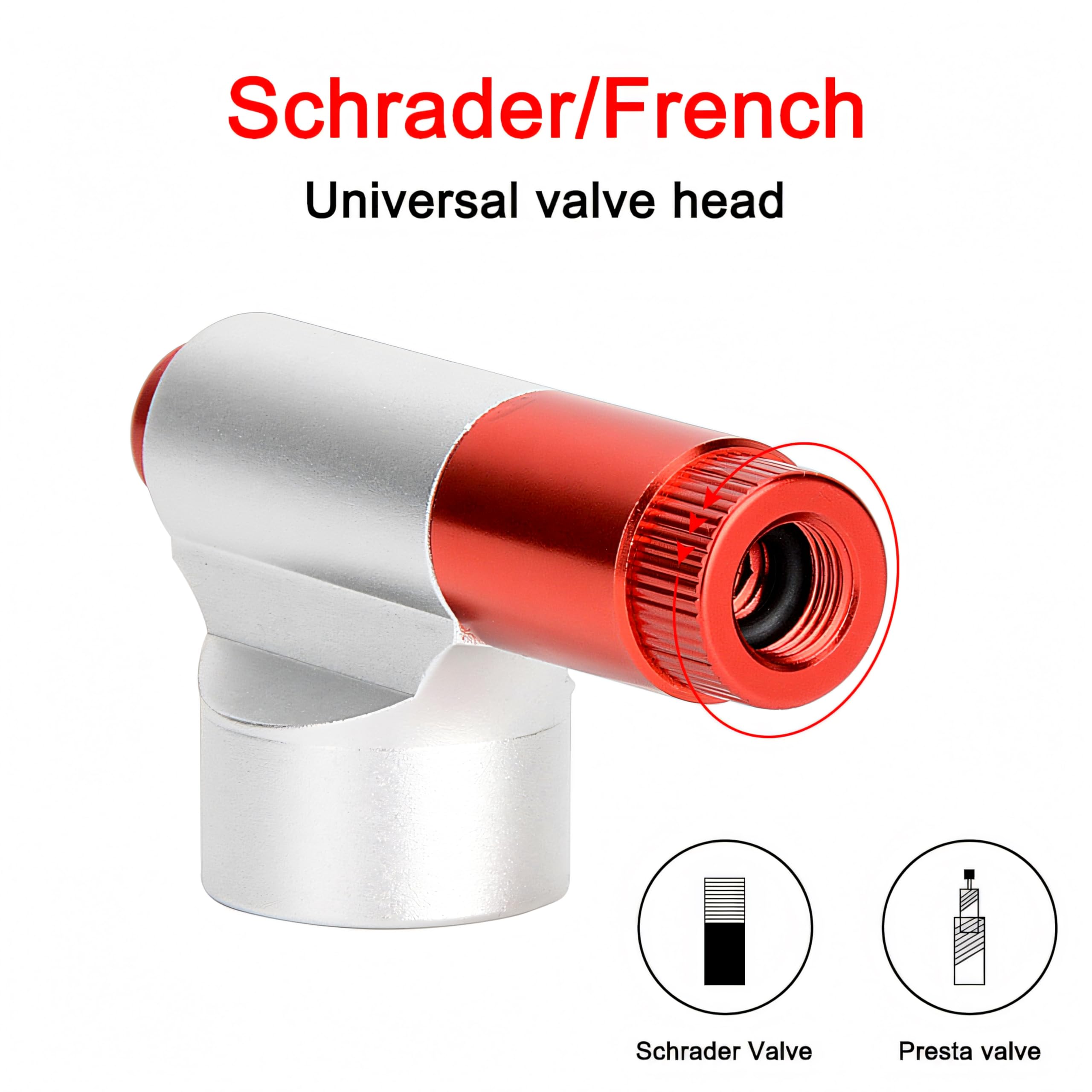 LEZYNE Twin Speed Drive CO2 Bicycle Tire Inflation System - Head Only (Black)