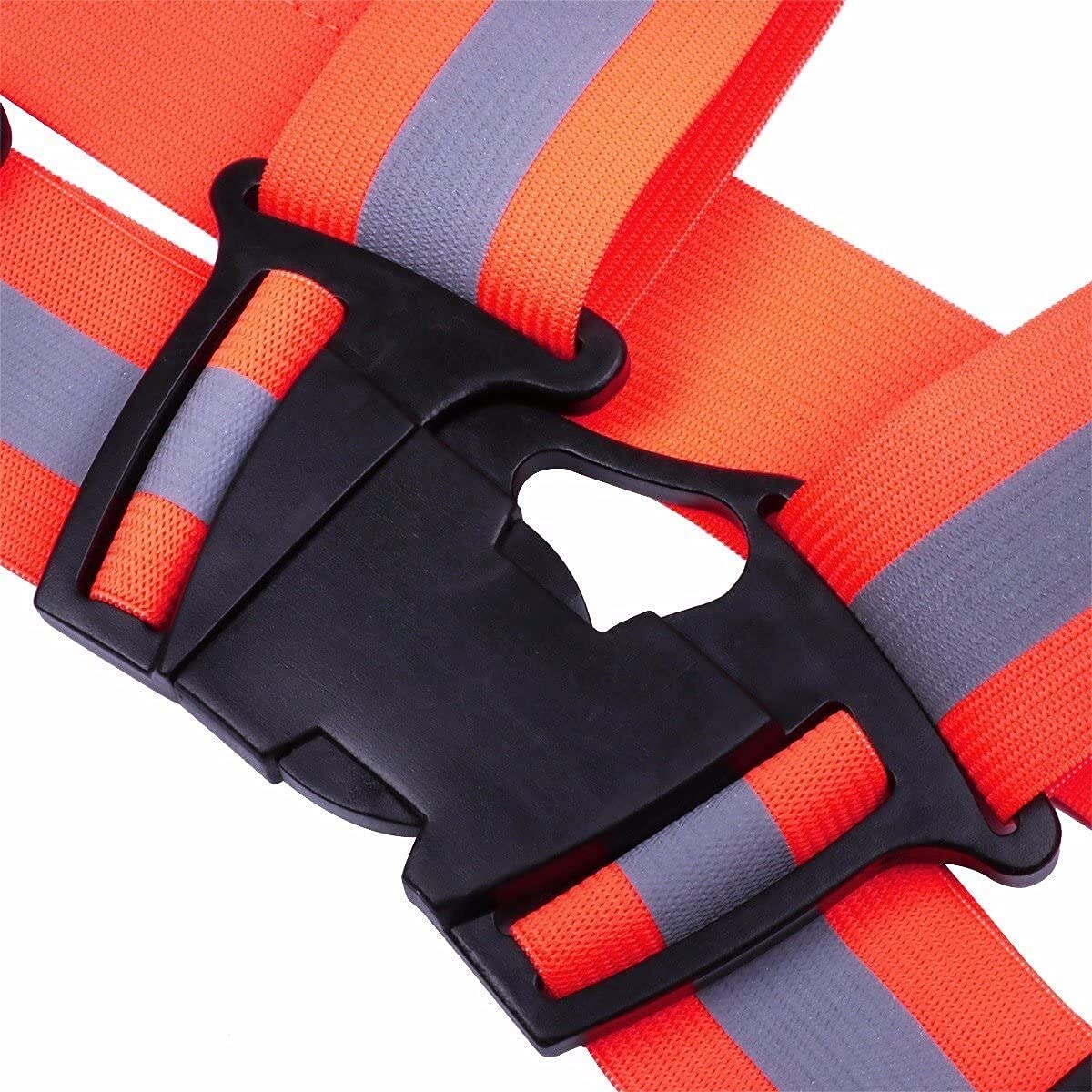 Reflecterend vest, verstelbaar elastisch lichtgewicht en hoge zichtbaarheid Veiligheidsvest for hardlopen, joggen, wandelen, fietsen, werk past over outdoor kleding motorfiets jas outdoor uitrusting