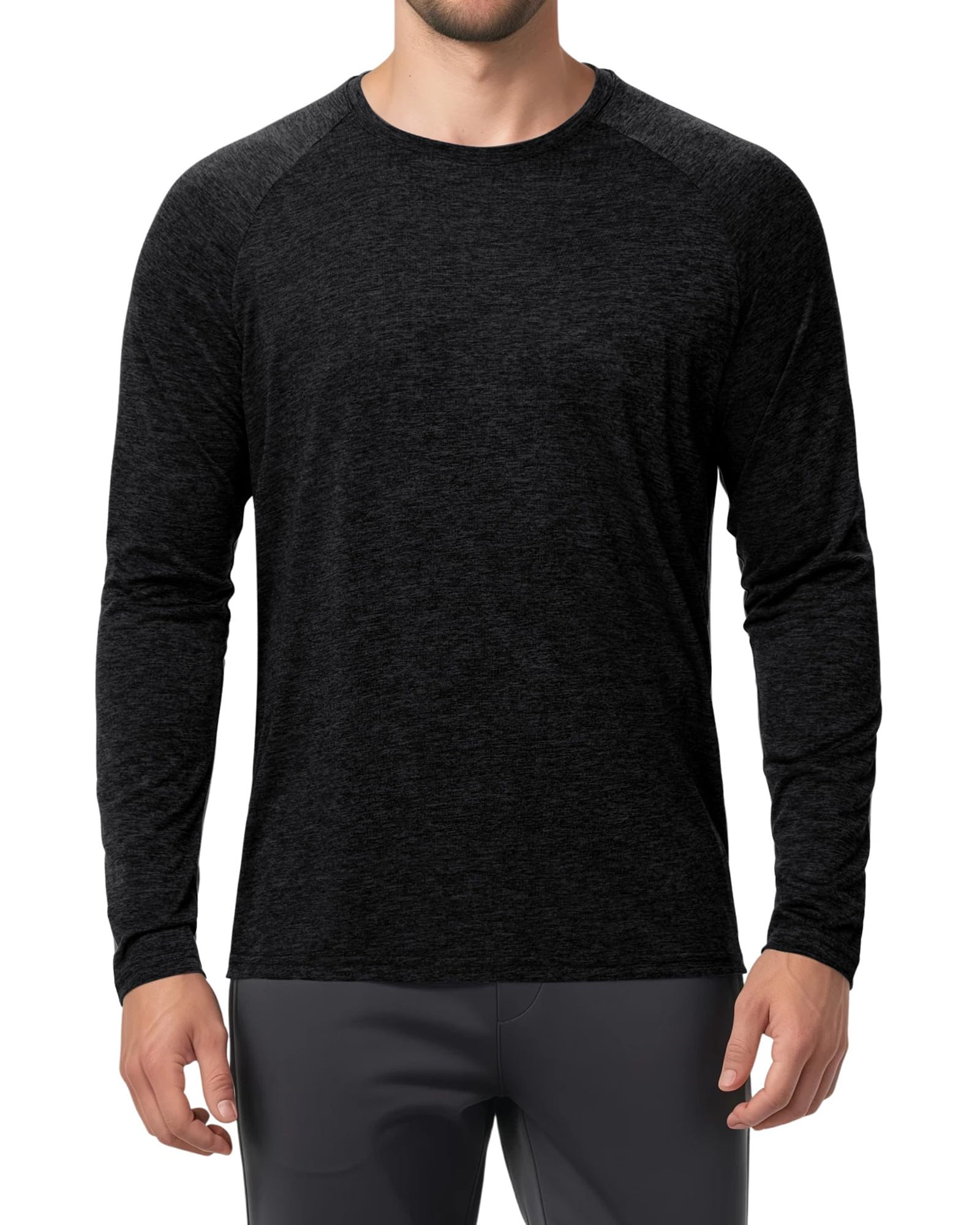 Langarmshirt Herren - Atmungsaktives Funktionsshirt Herren Langarm, UV Shirt UPF 50+, Schnelltrocknendes Laufshirt & Longsleeve Sport (1er/3er Pack)