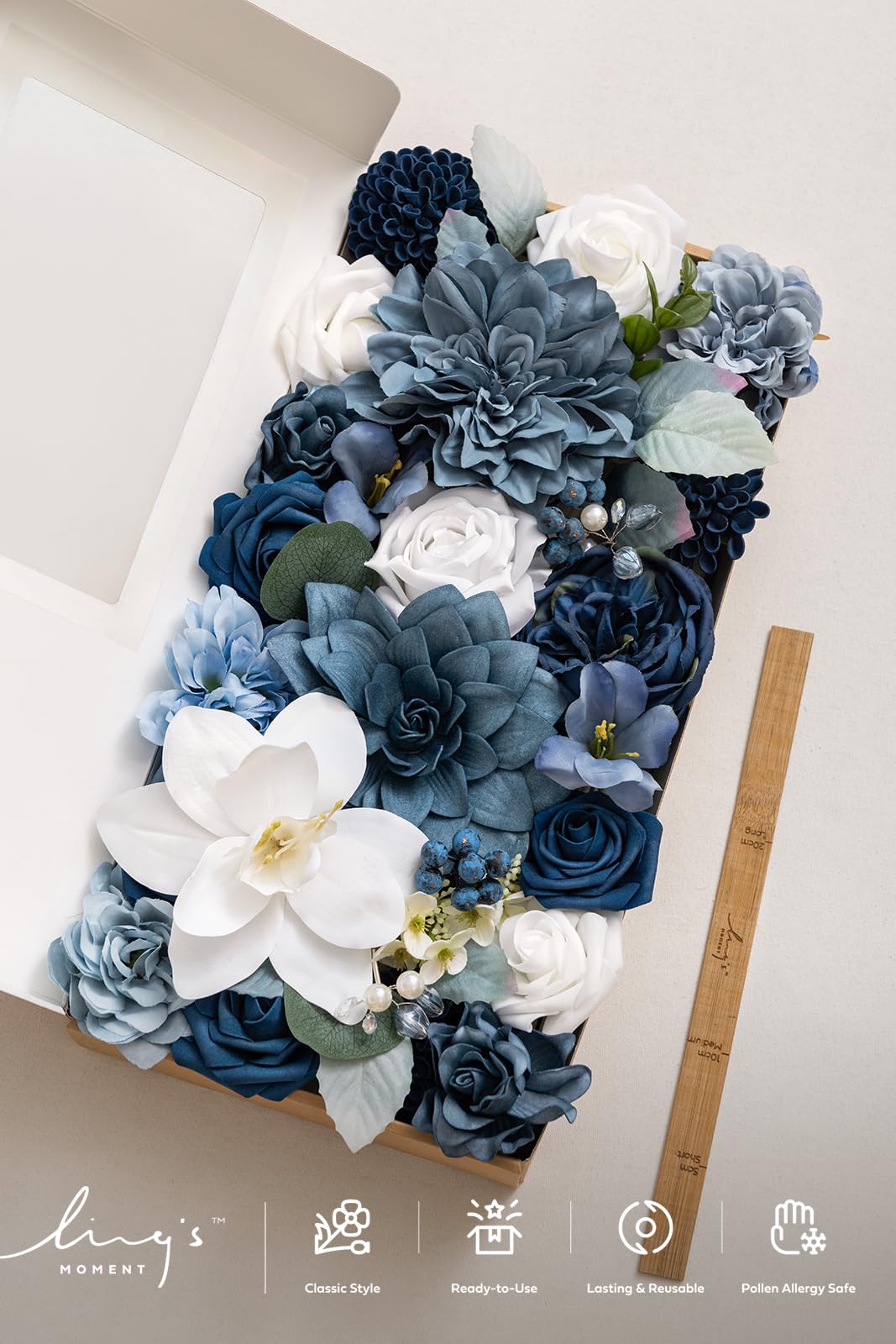 Amazon.com: Ling's moment Fake Flowers Box, Faux Artificial