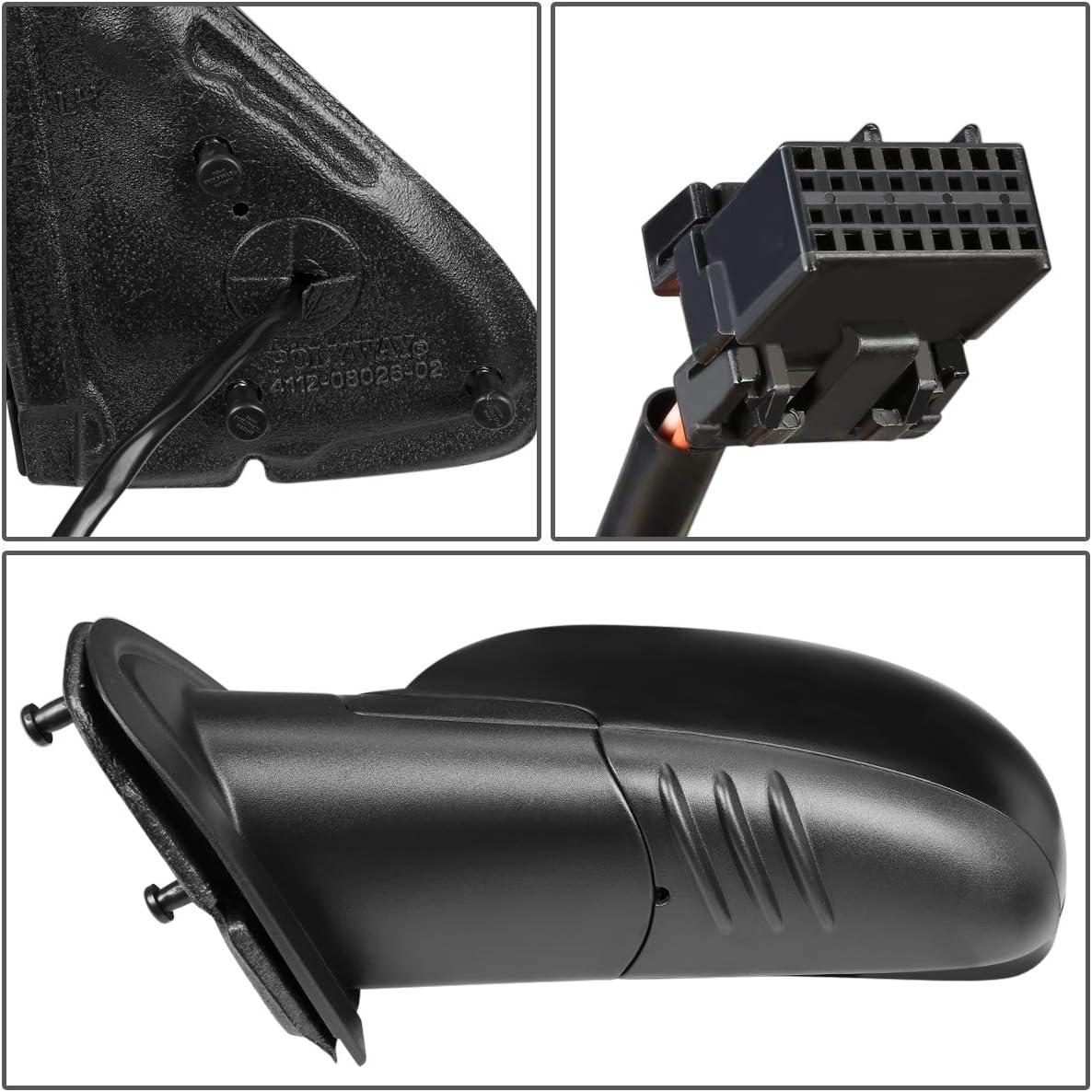 Auto Dynasty GM1320331 OE Style Powered+Heated Driver Left Side View Door Mirror Compatible with Trailblazer Isuzu Ascender 06-08