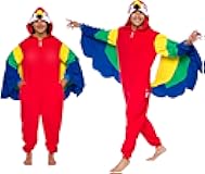 Slim Bird Adult Onesie - Parrot Halloween Costume - Plush Parrot One Piece Cosplay Suit for Adults, Women and Men