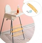 High Chair Footrest, Natural Bamboo Wooden Footrest Compatible with IKEA Antilop High Chairs Accessories, Adjustable HighChair Foot Rest