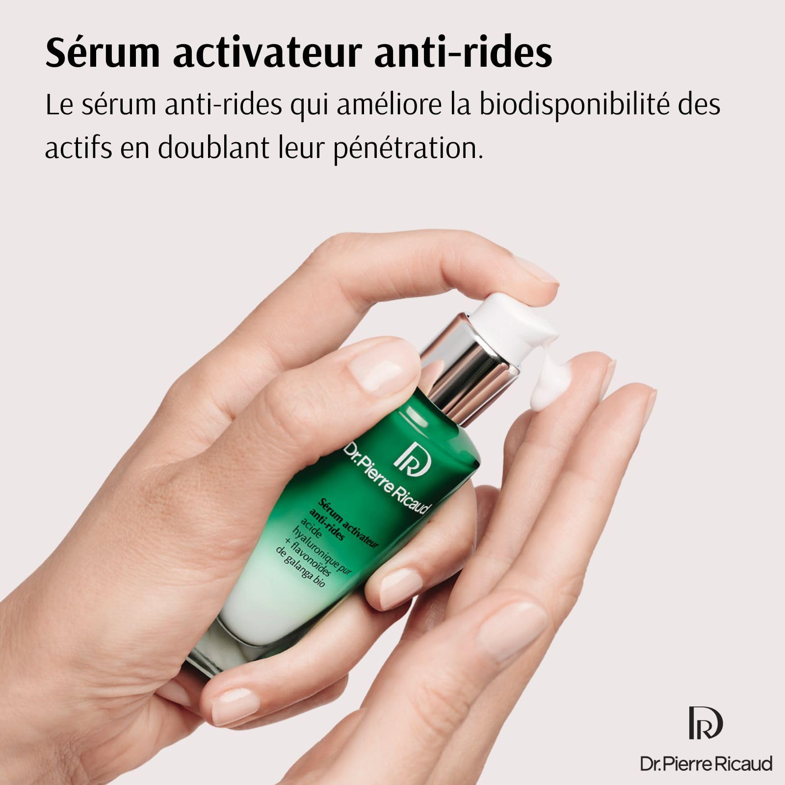 Dr Pierre Ricaud Sérum Activateur Anti-Rides Anti-Âge 30ml | Comblant, Lissant, Acide hyaluronique pur, Flavonoïdes de galanga bio, Double la pénétration des actifs, Pour Femme