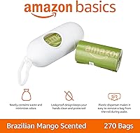 Vista 2 de YaxaBasics Bolsas Mejoradas para Desechos de Perro con Dispensador y Clip para Correa - 270 Unidades, Mango Brasileño