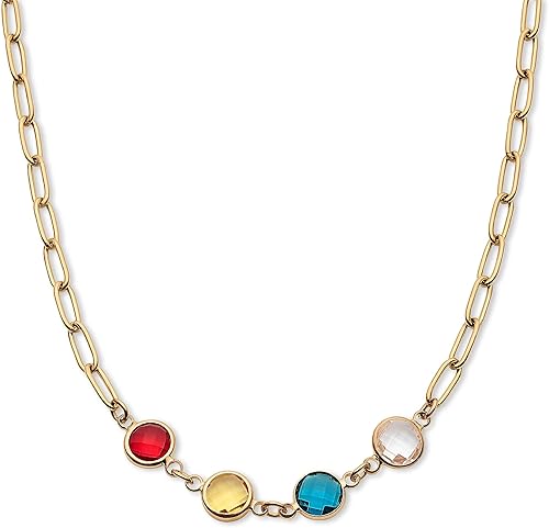 Miniatura 8 de Collar con clip de papel de piedra natal para mujer, mamá, hasta 7 piedras de nacimiento, collares personalizados personalizados en chapado en oro