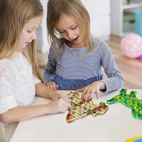 Miniatura 5 de NiHealth Paquete de 2 juguetes sensoriales para ansiedad con burbujas para apretar y reventar, para aliviar el estrés, juguete de silicona para