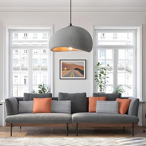 Miniatura 9 de Lámpara colgante Wabi Sabi de 11.8 pulgadas para comedor, cocina, isla, pasillo, restaurante, lámpara colgante moderna E26, base E26, estilo
