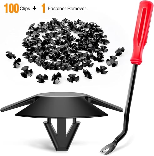 Vista 11 de GOOACC 100 clips de remache de nailon para GM 21030249 para Ford N807389S, 1 removedor de sujetadores adicionales 100 clips de 0.315 in + removedor