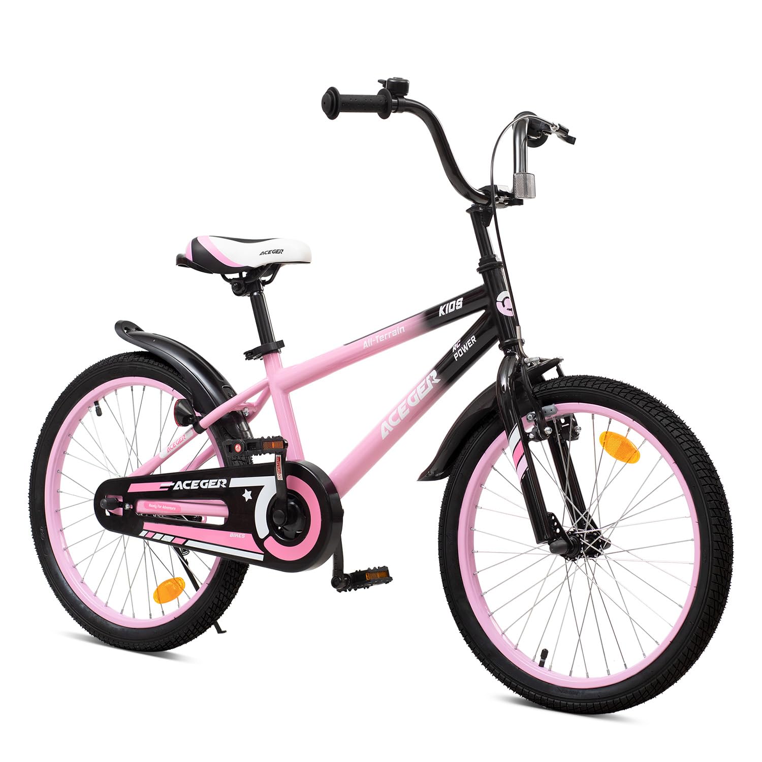 ACEGER Simon Kids Bike for Boys Girls Toddlers, Unisex for Aged 3-13 Years, 12 14 16 Inch Children Bicycle with Training Wheels, 20 Inch Bike with Kickstand