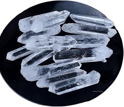 Erliway 0.22 lb Natural Clear Quartz Crystal Points for Meditation, 2-3.15" | Irregular Shaped Rough Quartz Crystal Points Wands for Yoga Reiki Energy Balancing Wire Wrapping Crystal Girds Home Decor