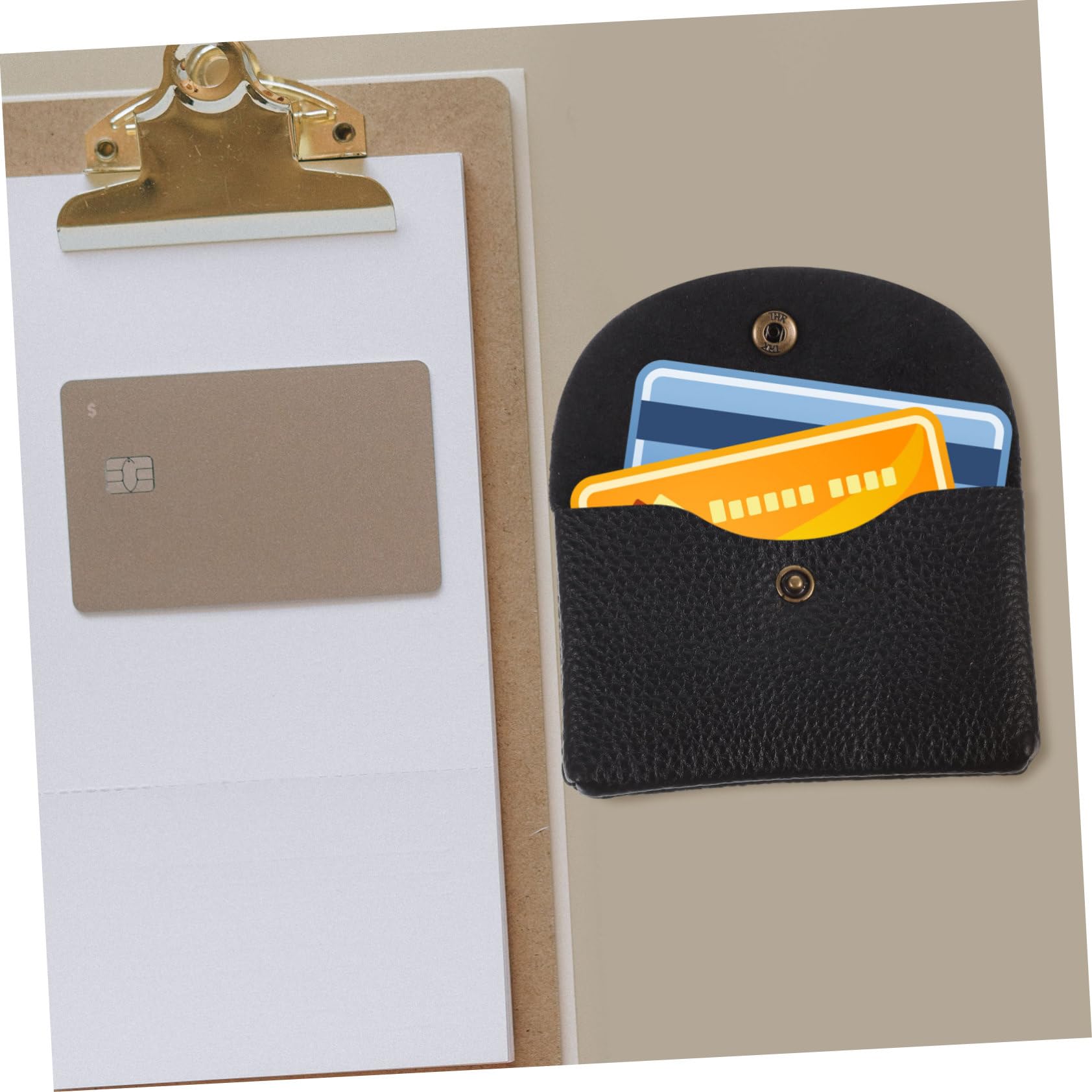 5piezas Cartera De Viaje De Cuero para Pasaporte Organizador De y Tarjetas Funda Portátil para Práctica y Resistente