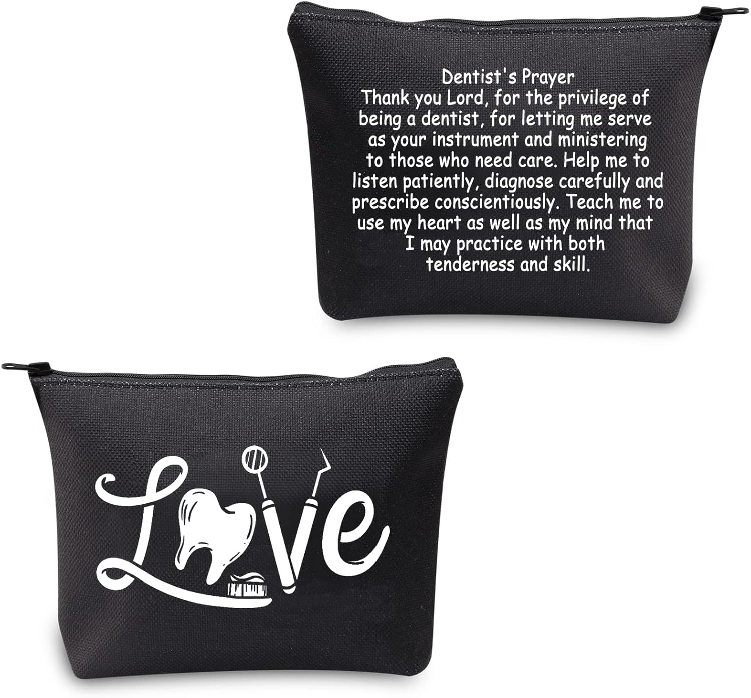 MYSOMY Dentist Cosmetic Bag Dentist Prayer Makeup Bag Dentist