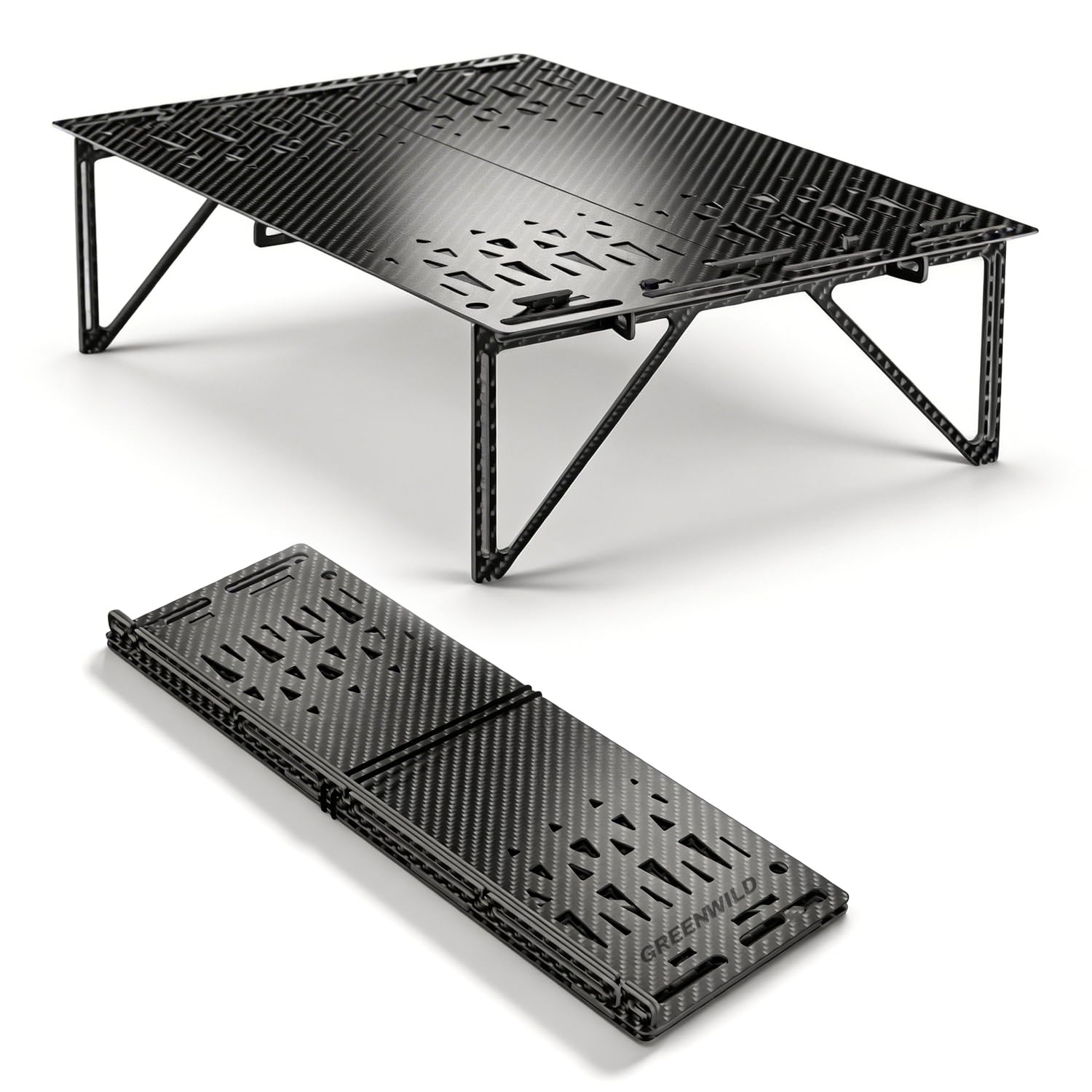 Amazon.co.jp: GREENWILD キャンプ ローテーブル 超軽量130g カーボン