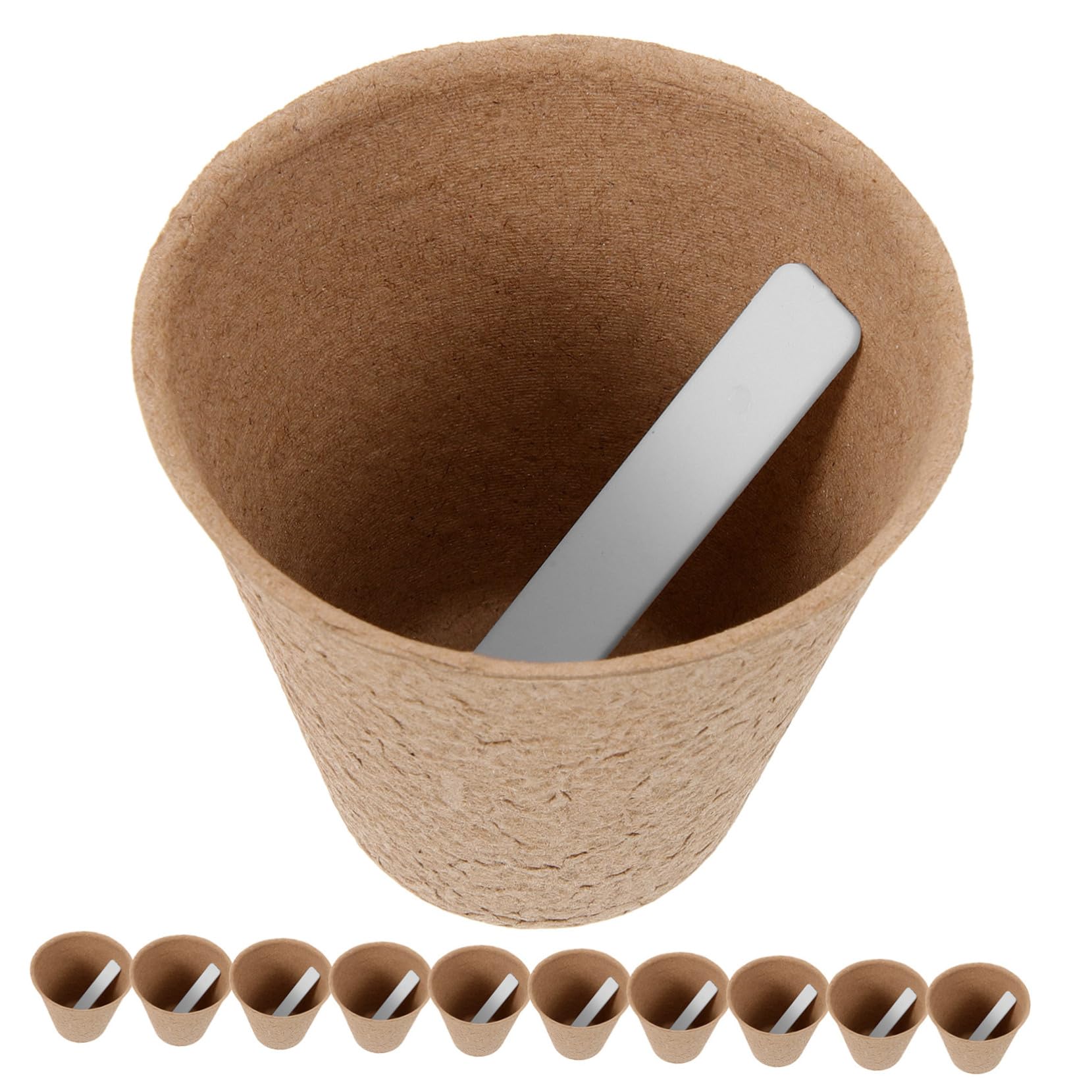 UPKOCH Kit 110 Vasi da Vivaio Biodegradabili in Polpa per Avviamento Piante, Vaso di Torba per Germinazione Piante Grasse e Ortaggi, Trapianto Diretto in Vaso, per Giardino e Balcone