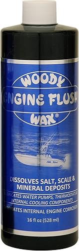 Woody Wax Recambio de descarga del motor de 16 onzas. Protege y lubrica los sistemas de refrigeración internos de la corrosión del agua salada