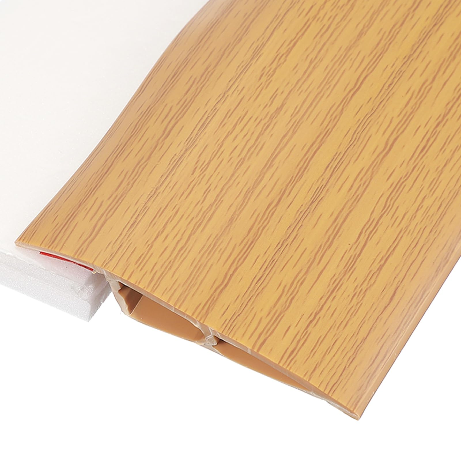 sourcing map Floor Transition Strip 3.3ft Self-Adhesive Flooring Edge Trim Strip for Uneven Floors Gaps from 1/2" to 9/16", Dark Yellow