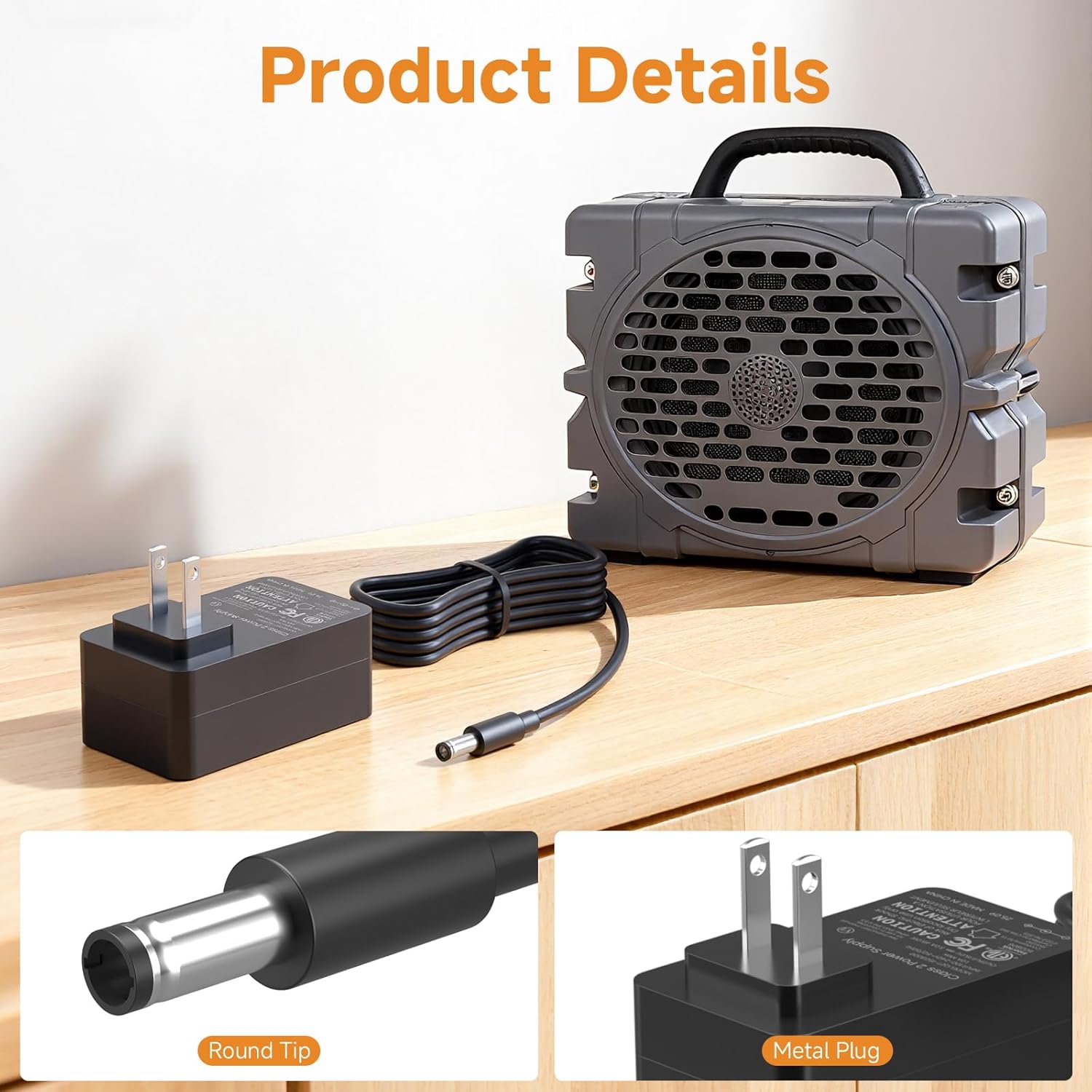 15V Speaker Charger Compatible with Turtlebox Gen 2 & Gen 3: Loud! Outdoor Portable Bluetooth 5.0 Speaker Power Cord Replacement. - Image 3