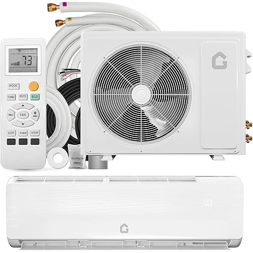 Garvee 12000 BTU Mini Split AC/Heating System, 19 SEER2 Inverter Split System Air Conditioners, Ductless Wall Mount Heat Pump, AC Unit Cool Up to 750 Sq. Ft, Installation Kits, 230V