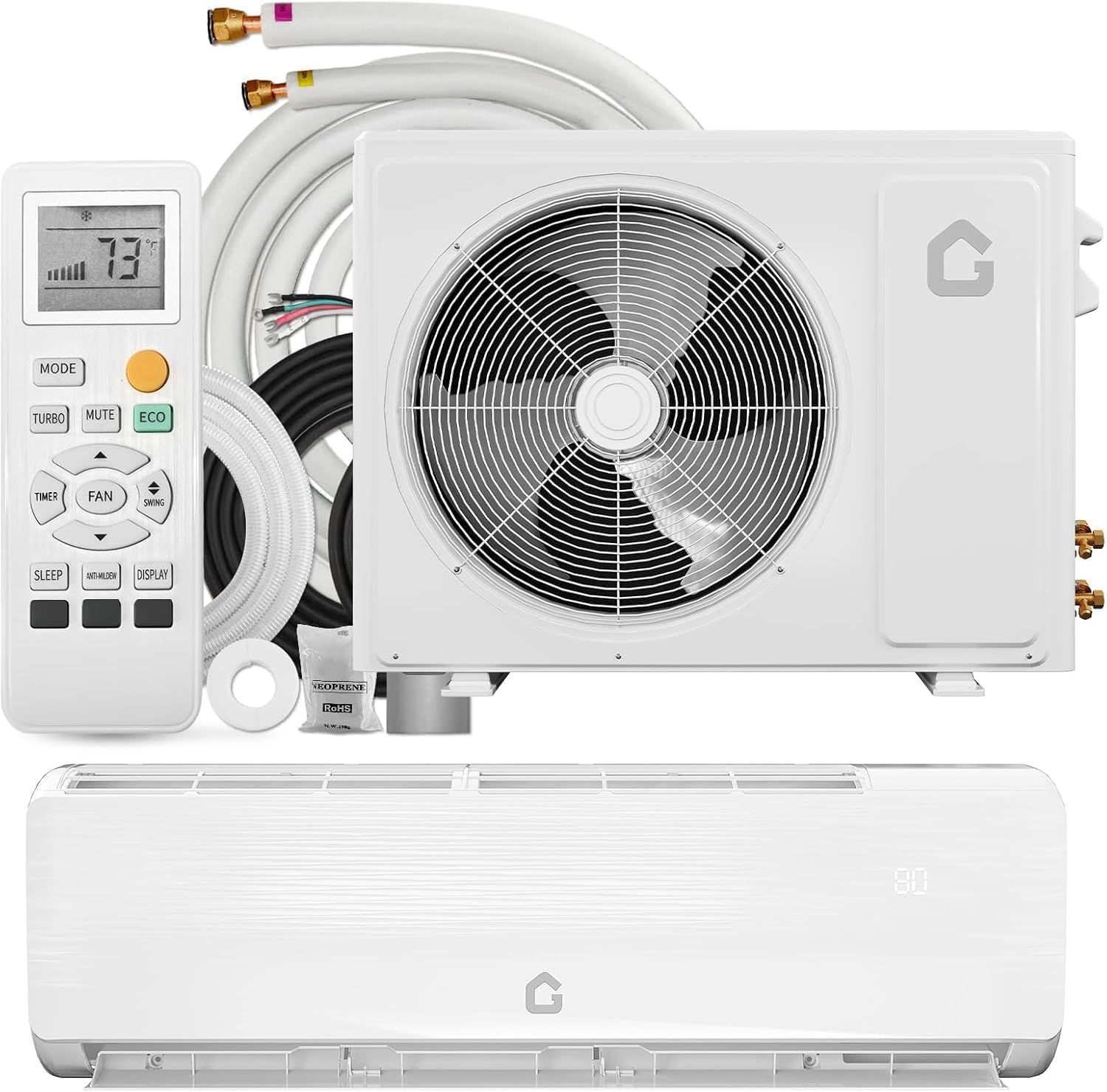 View 1 of ****************INCOMPLETE ITEM, THIS IS ONLY THE INDOOR PART OF THE UNIT***************
Garvee 12000 BTU Mini Split AC/Heating System, 19 SEER2 Inverter Split System Air Conditioners, Ductless Wall Mount Heat Pump, AC Unit Cool Up to 750 Sq. Ft, Installa