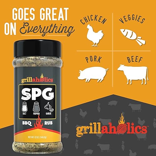 Miniatura 4 de Grillaholics Paquete de condimentos SPG  Incluye nuestro condimento estándar de sal y pimienta y SPG + mantequilla frotada