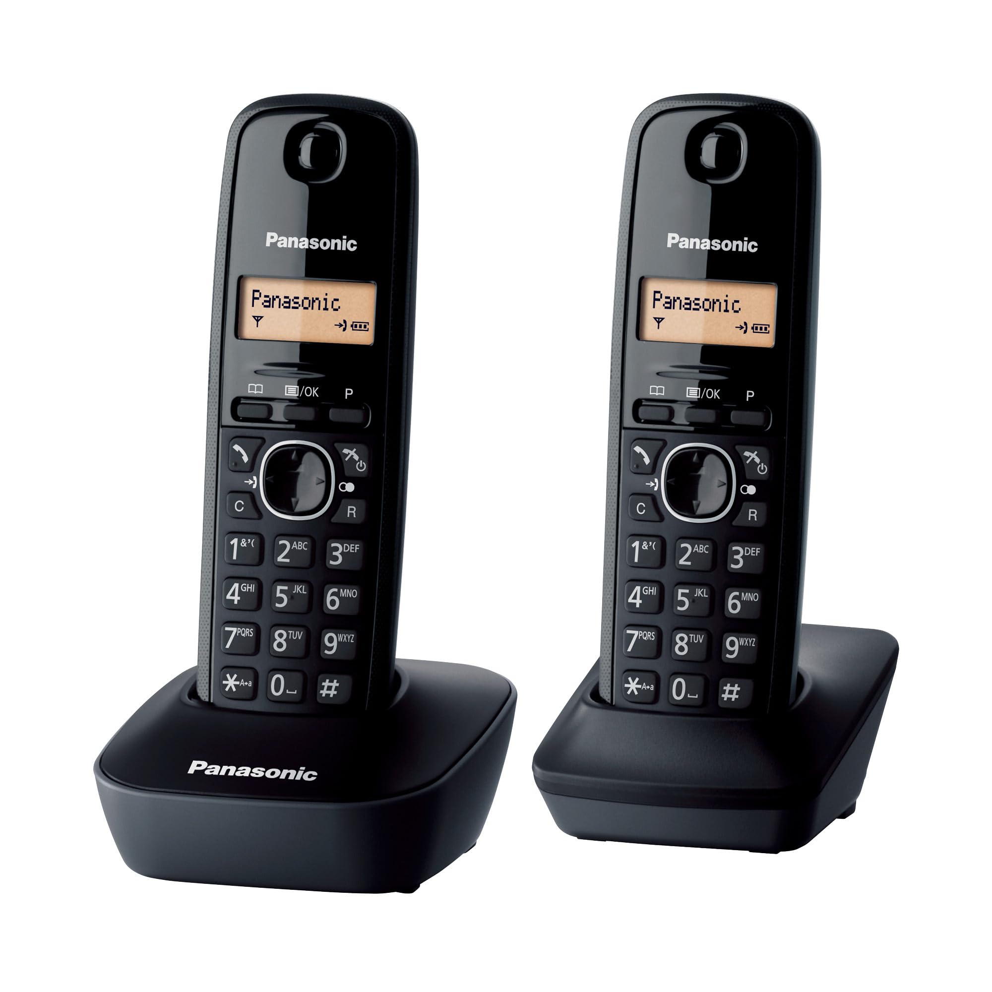 Téléphone DECT Panasonic KX-TG6812 sans fil répertoire 120 entrées noir gris