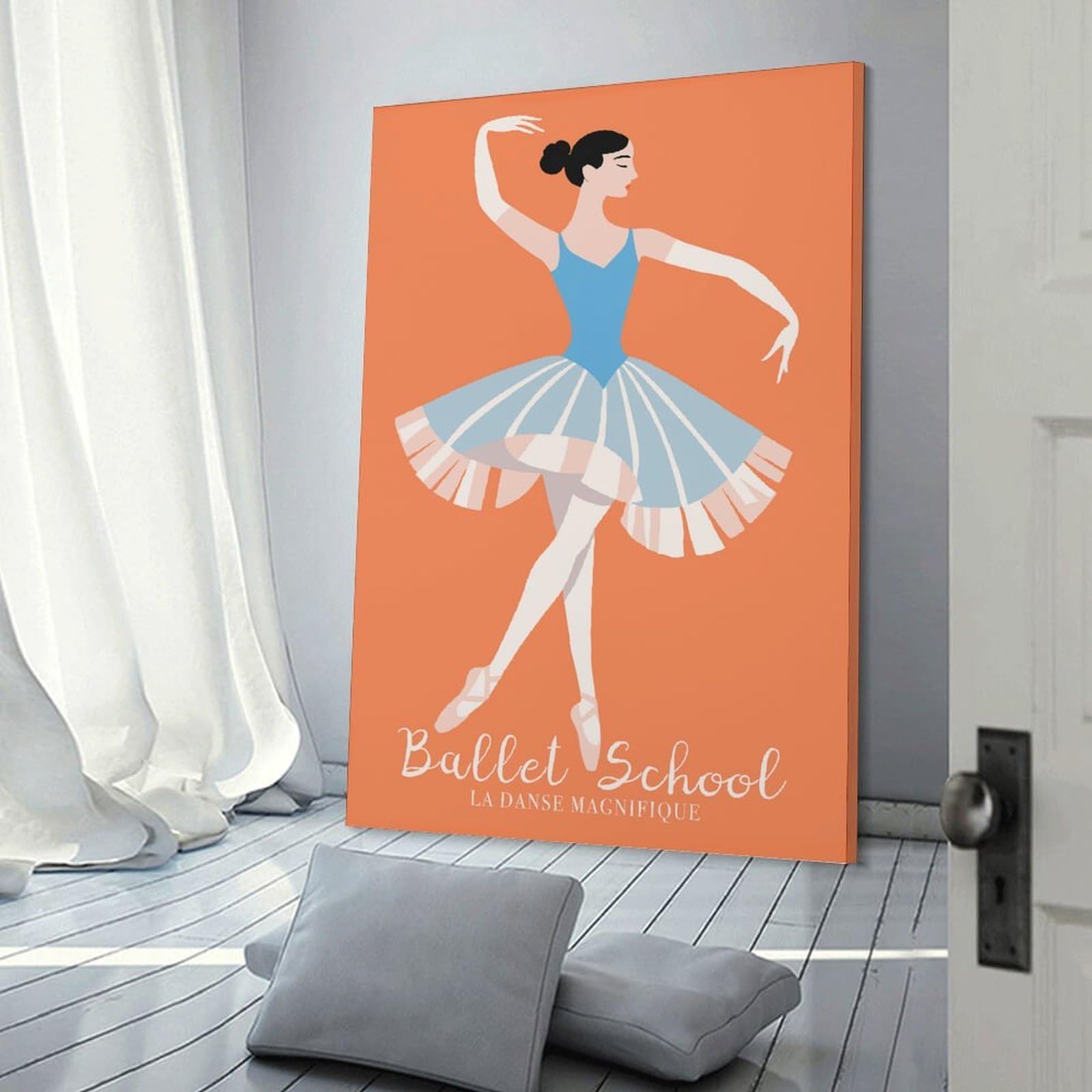 Junmoney Ballet School Wall Picture Print 16x24inch(40x60cm), for Picture Wall Styling in Lounge Or Bedroom, Ideal for Building A Coordinated Art Wall
