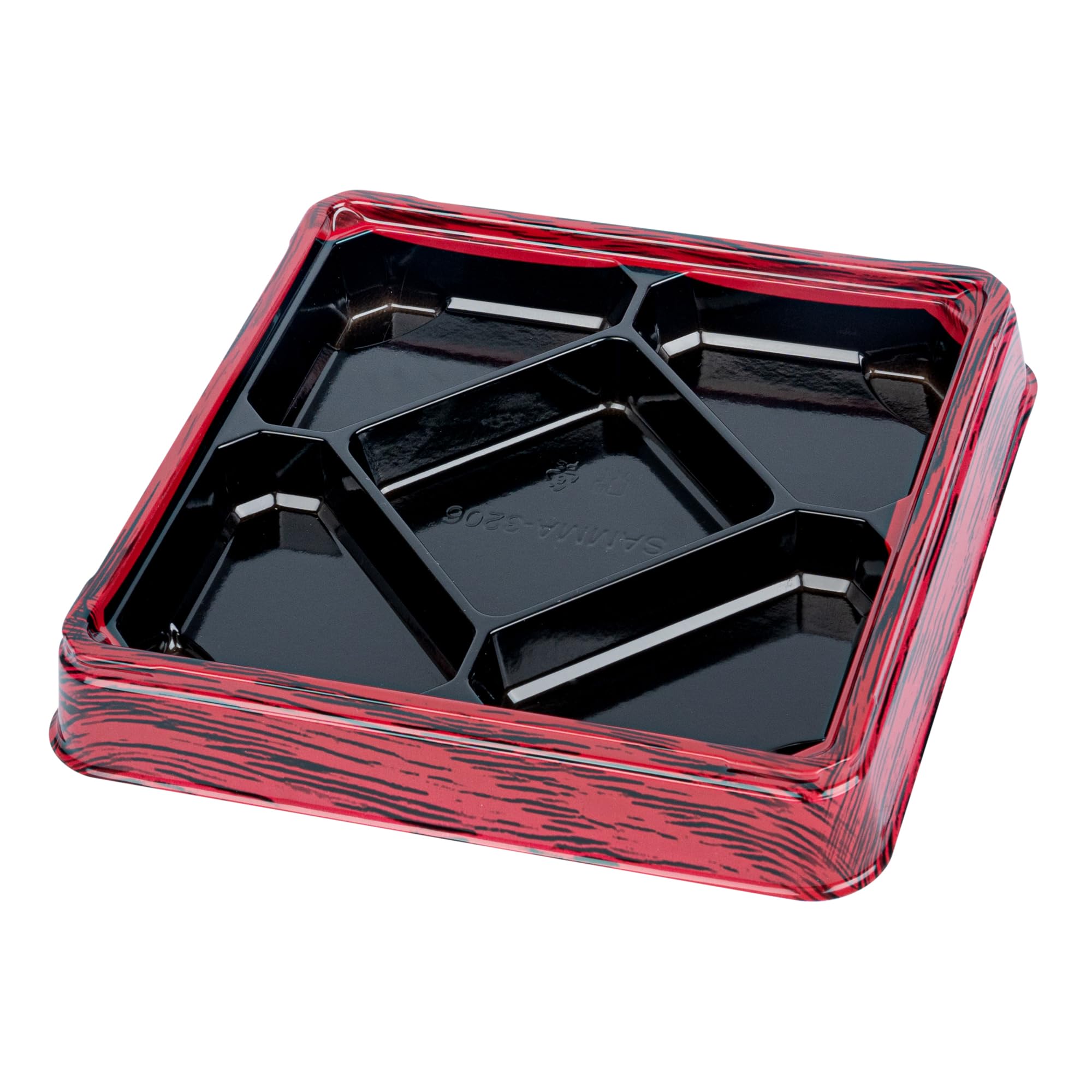 Restaurantware -Bento Tek - Contenedores de preparación de comidas de 18 onzas, 50 cajas desechables para alimentos, las tapas se venden por separado, 5 compartimentos, cajas de almuerzo Bento de