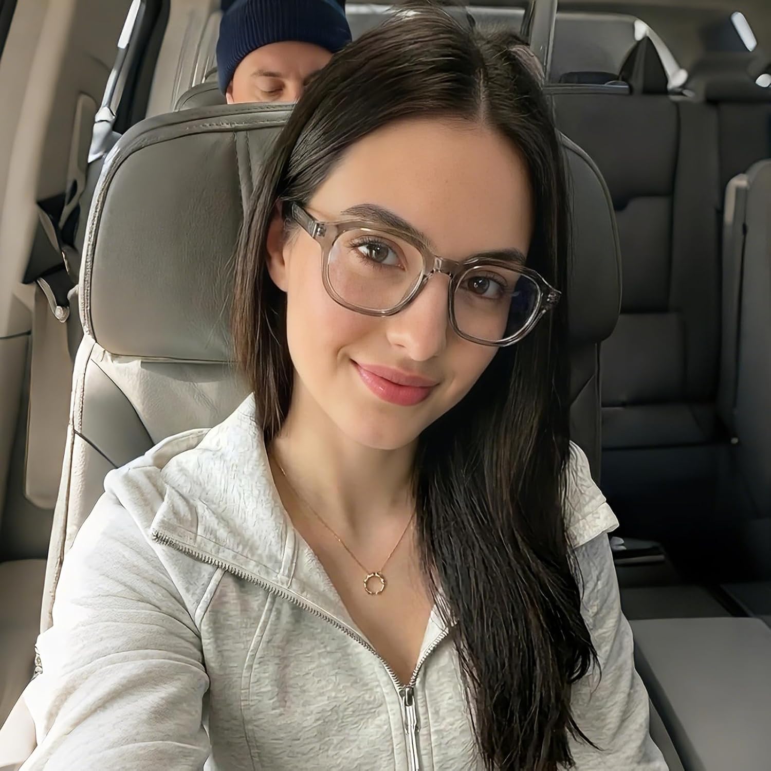 Dollger Oversized Blue light Glasses for Women Square TR90 Frame image 2