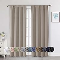 Vista 40 de Cortinas opacas para dormitorio, sala de estar, juego de 2 paneles de 54 pulgadas de largo, cortinas de oscurecimiento de habitación con aislamiento