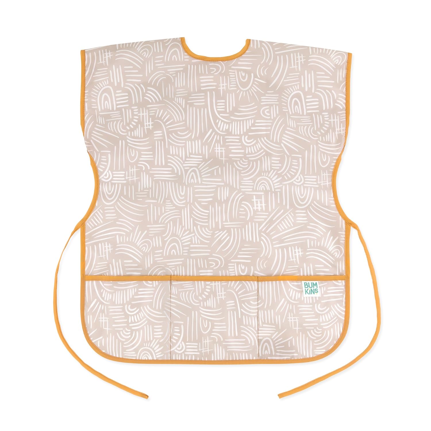 Bumkins Sleeved Smock, Toddler Reusable Waterproof Bib for Girls and Boys 3-5 Years, Long Sleeve Childrens, Kids Paint Apron, Arts, Crafts and Play with Pocket, Soft Fabric, Born This Way Kindness