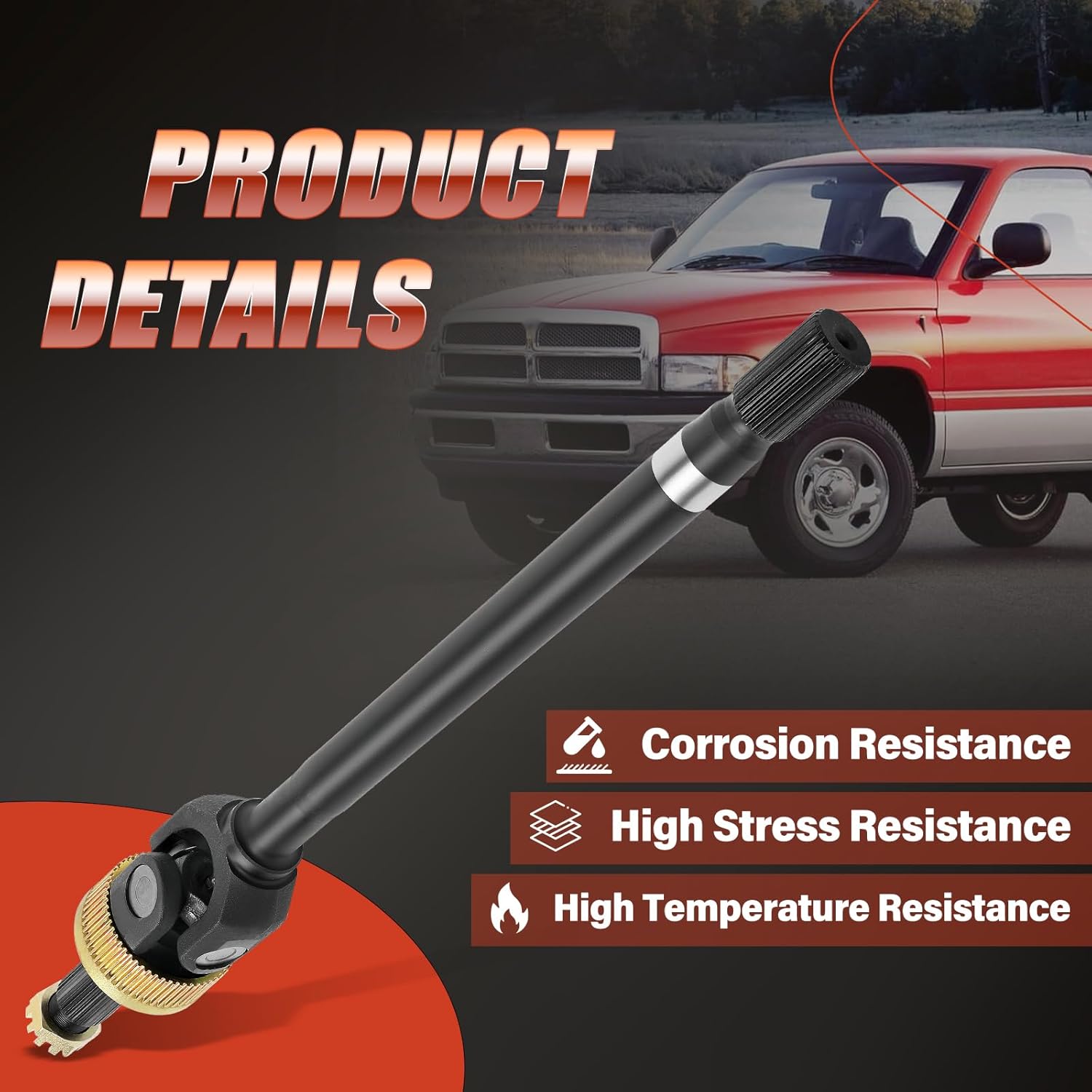 Axle Shaft Assembly Compatible with Dodge Ram 1500 2500 1994-2001, Front Left Driver Side# 747601X