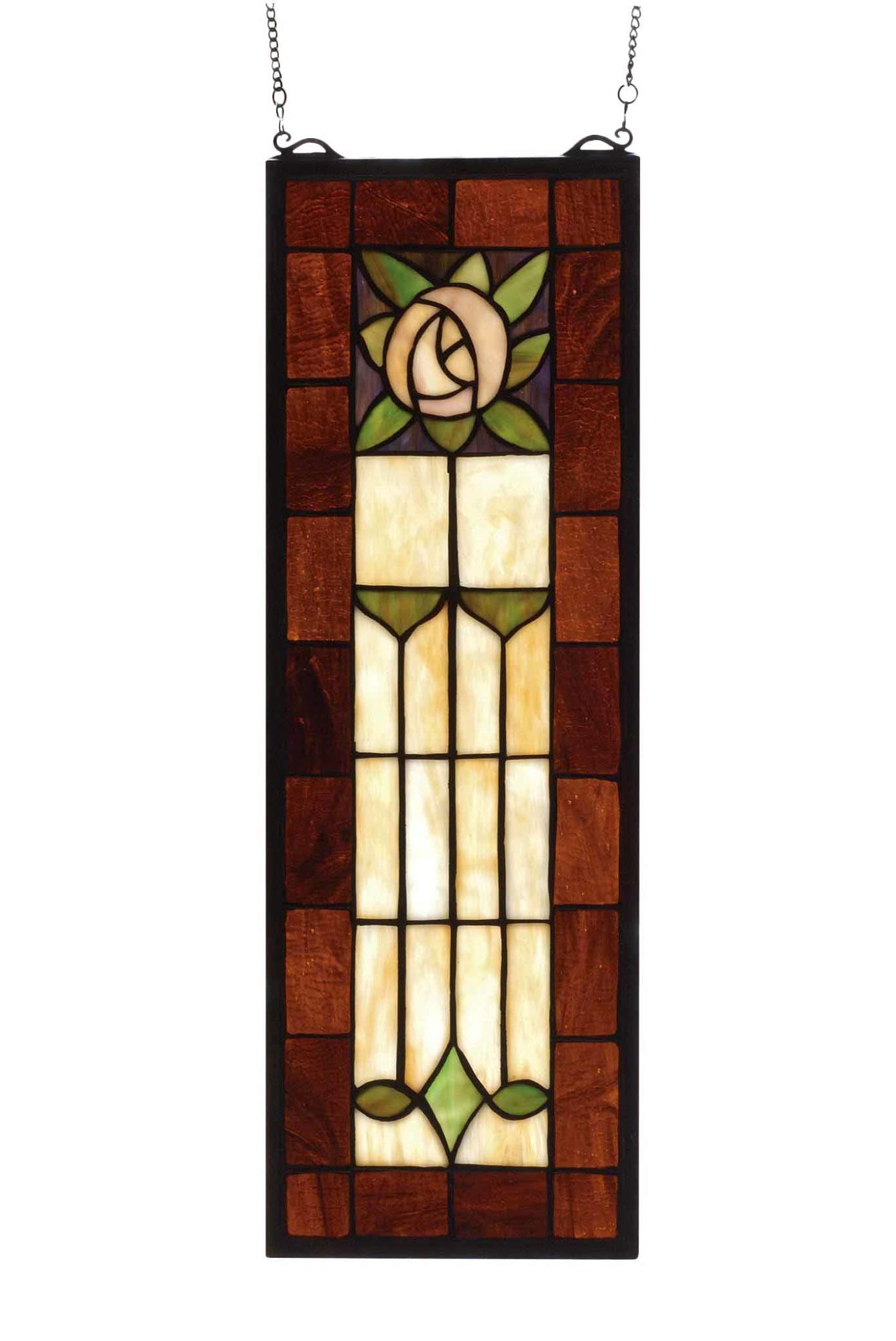 Amazon.com: Meyda Tiffany 67791 Pasadena Rose Stained Glass Window
