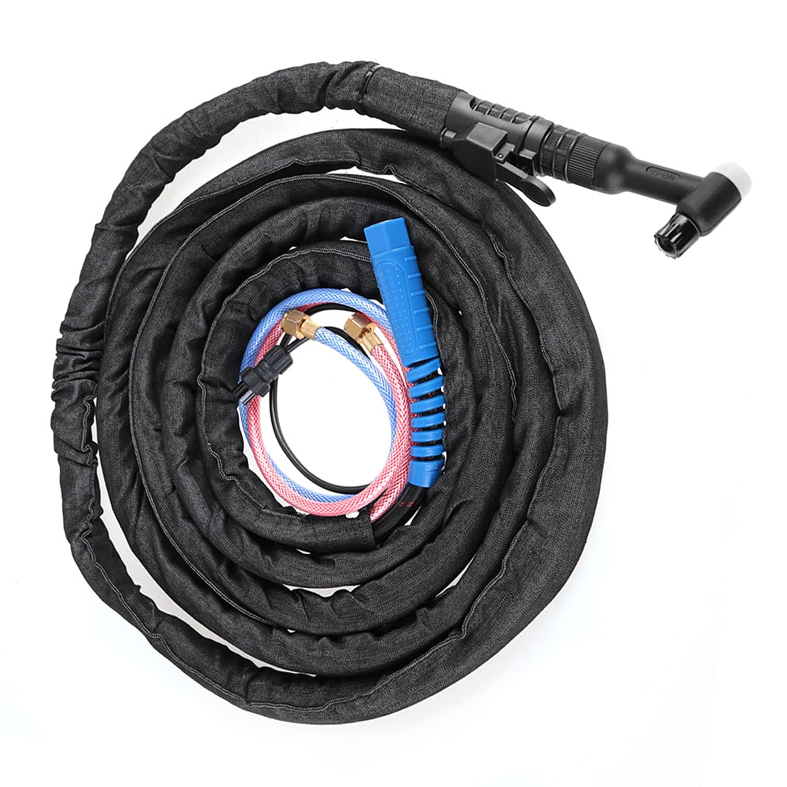 Torcia per Saldatura Tig, Torcia per Saldatura Tig Raffreddata Ad Acqua Set Connettore Dado WP18 Cavo Ergonomico Funzionamento Semplice per Saldatore Tig WP18, Kit (4 m