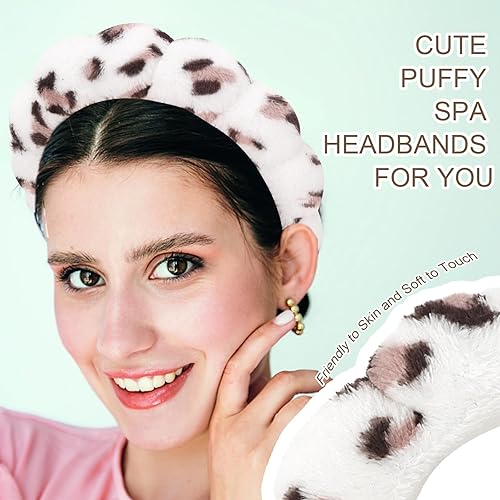 Miniatura 3 de Paquete de 3 diademas de spa para lavar la cara, diademas para el cuidado de la piel, diadema de maquillaje, diadema de esponja para lavar la cara,