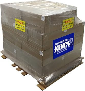 Kenco 3" X 2" Fragile Handle with Care Warning Stickers for Shipping and Packing - 500 Permanent Adhesive Labels Per Roll Pallet