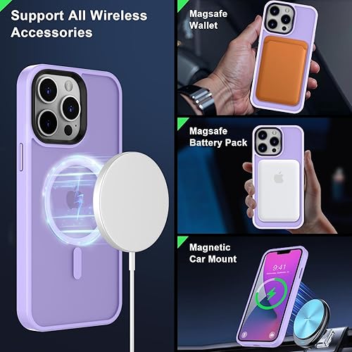 Vista 98 de MOCCA - Funda magnética resistente para iPhone 11 de 6.1 pulgadas, compatible con MagSafe, protector de pantalla de vidrio + protector de lente